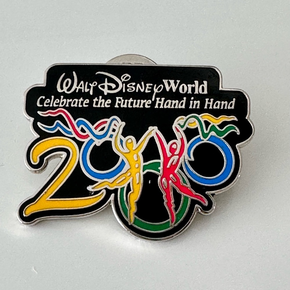 Vintage WDW 2000 Celebrate The Future Hand In Hand Disney Park Pin
